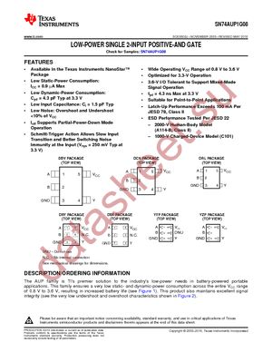 SN74AUP1G08DCKTE4 datasheet  